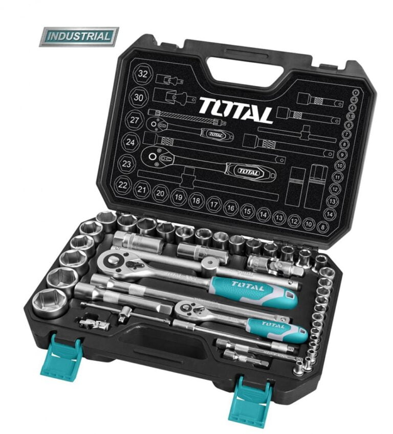 TOTAL - TRUSA DE CHEI TUBULARE 1/2+1/4 CU ANTRENOR 44 PIESE (INDUSTRIAL)