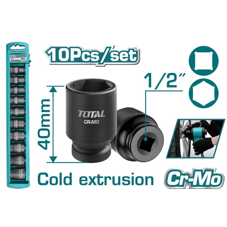 TOTAL - SET CHEI TUBULARE DE IMPACT - 10 BUC - 10-24MM