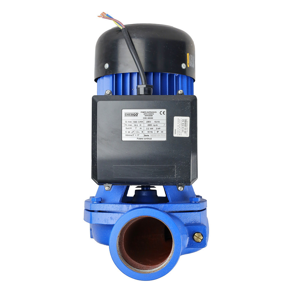 Pompa de suprafata apa curata shfm6a q-1200l/min h-18mca h-7m 2.2kw/230v asp-3" ref-3" energo pr - imagine 3