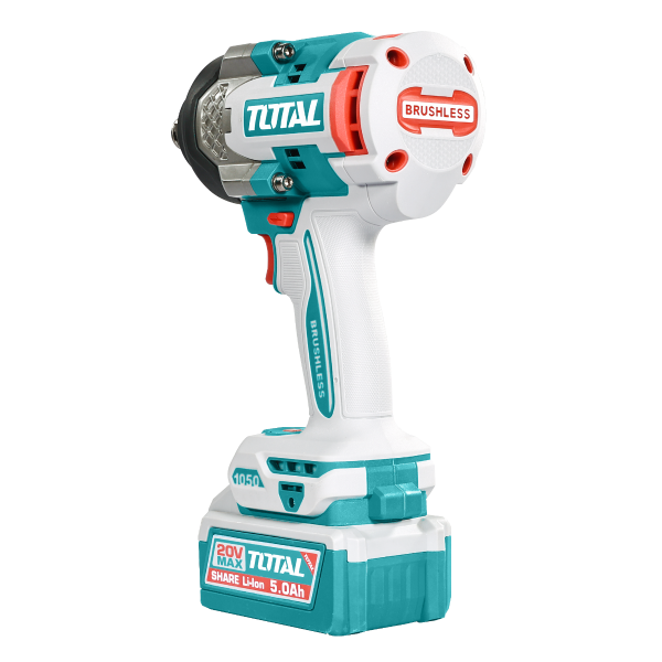 TOTAL - Masina de insurubat cu impact cu acumulator - 20V - 5.0AH - LI-ION (2 acumulatori, 1 incarcator) - imagine 3