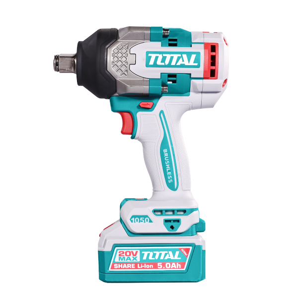 TOTAL - Masina de insurubat cu impact cu acumulator - 20V - 5.0AH - LI-ION (2 acumulatori, 1 incarcator) - imagine 2