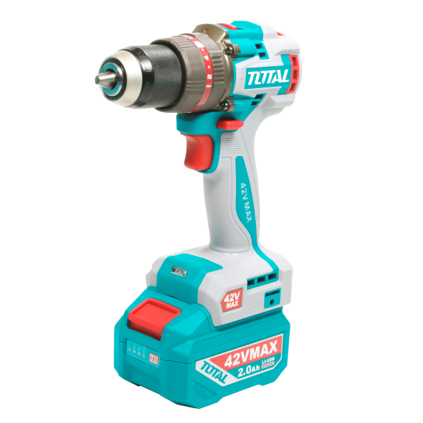 TOTAL - Masina de gaurit cu impact - 42V CU 47 acesorii (Include acumulator, incarcator) - imagine 6
