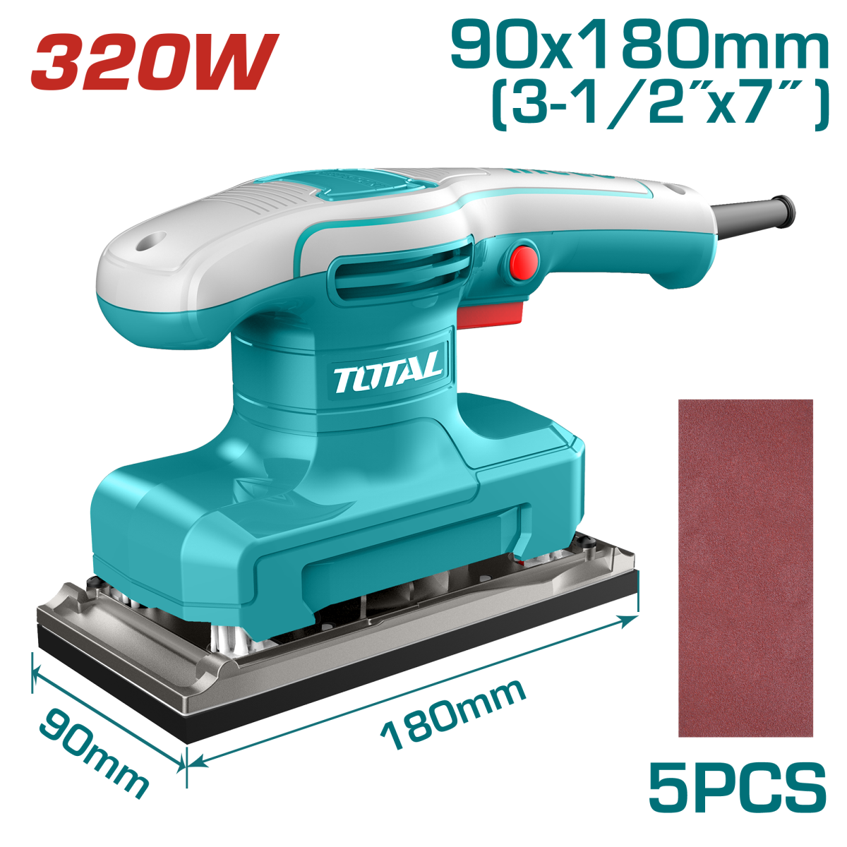 Specialistul Casei TOTAL - Masina de slefuit 90X180MM - 320W